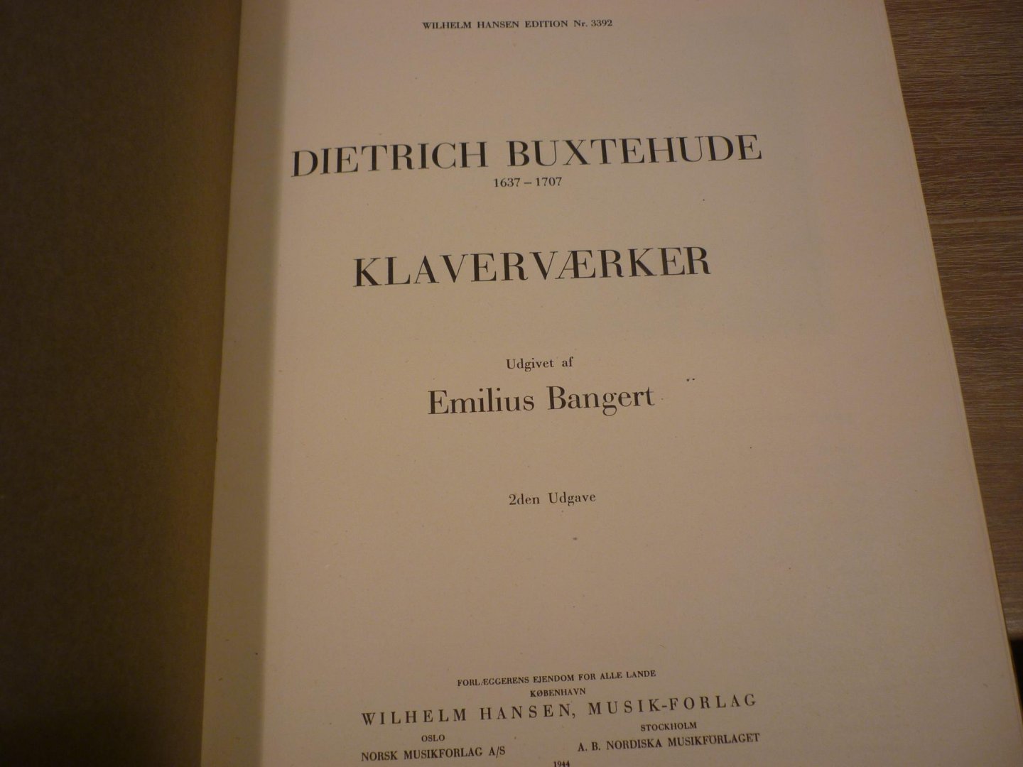 Buxtehude; Dietrich (1637 - 1707) - Klavierwerke (Emilius Bangert); Sämtliche Suiten und Variationen