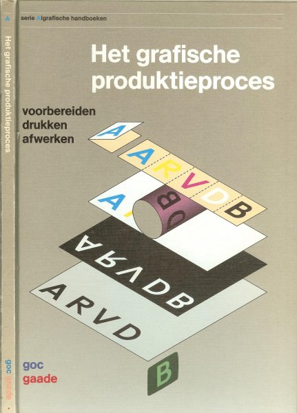 Hekkert, G. J.  en  C. Wagenvoorde met  G. Goorman   .. Omslagontwerp: T. Limburg GVN. Geïllustreerd.  en P. Postma - Het grafische produktieproces. Voorbereiden. Drukken. Afwerken ..  In  serie Algrafische handboeken.
