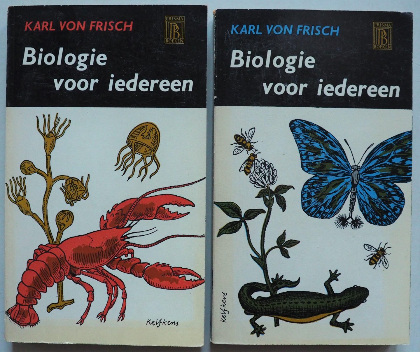 Frisch Karl von, bewerkt door Dijkgraaf S. - Biologie voor iedereen 2 deeltjes  deel 1 183 pp., deel 2 181 pp