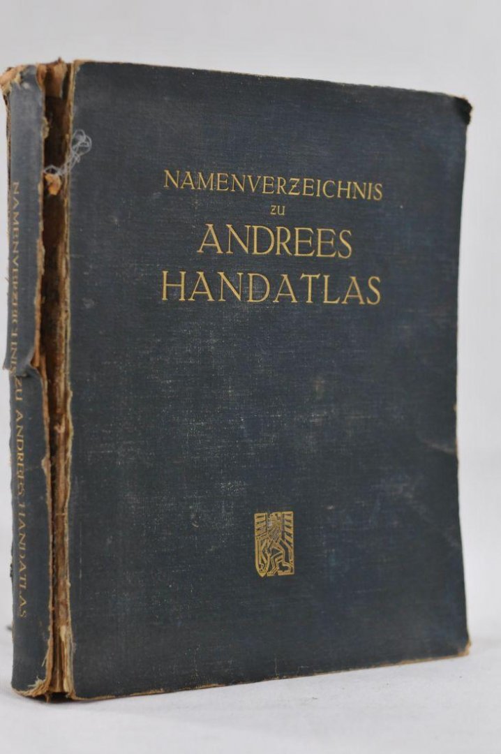 diversen - Namenverzeichnis zu Andrees Handatlas Siebente Auflage (3 foto's)