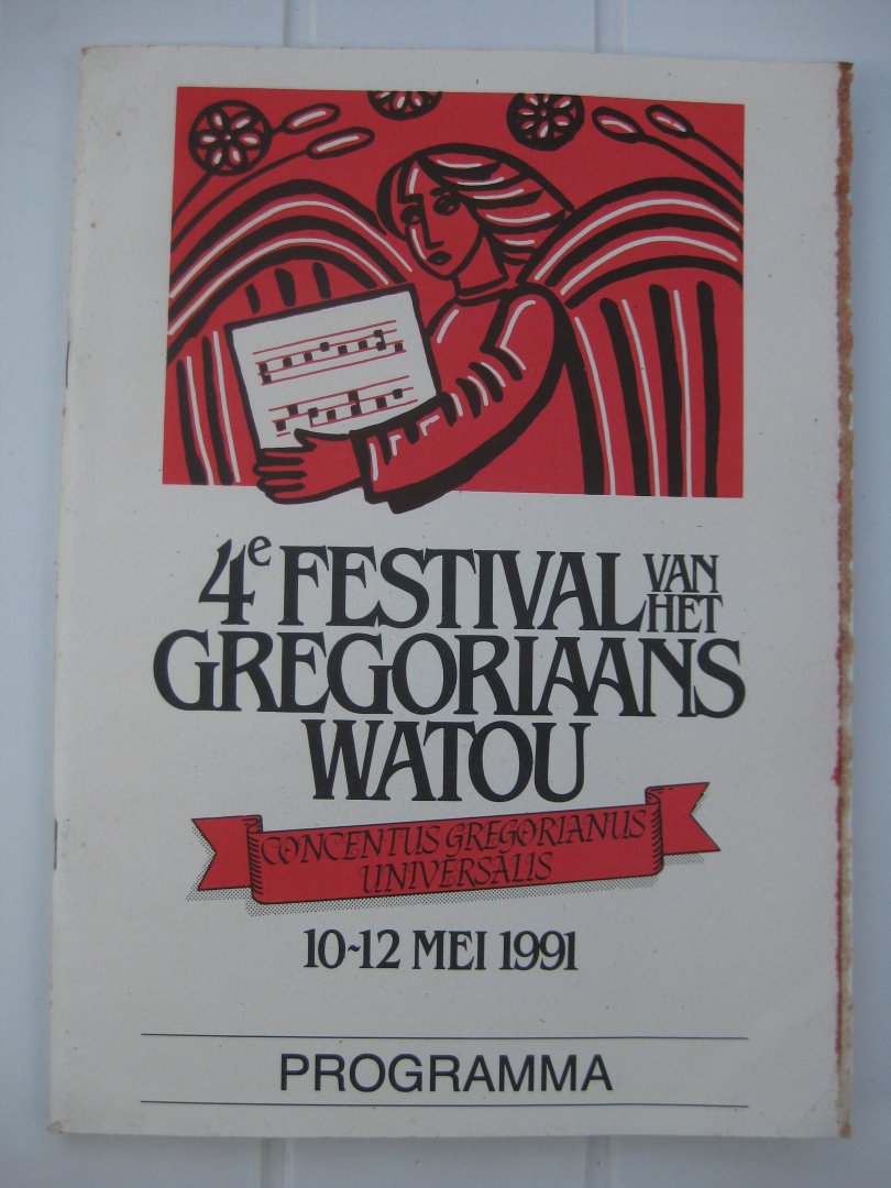  - 5e Festival van het Gregoriaans Watou. Esthetiek en Spiritualiteit. 13-15 mei 1994. Programma.