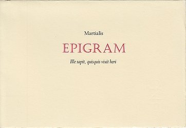 MARTIALIS - Epigram 58. (Met een vertaling door Anno Lampe).