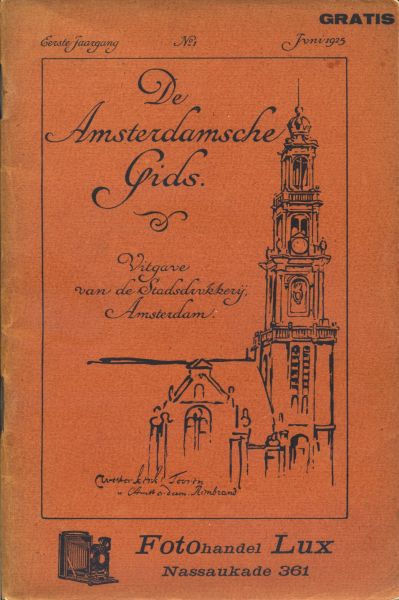  - De Amsterdamsche Gids, 1e jaargang No. 1 (juni 1925)