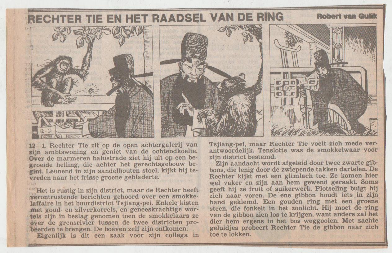  - rechter Tie knipsel-verhaal 12 Algemeen Dagblad jaren '80