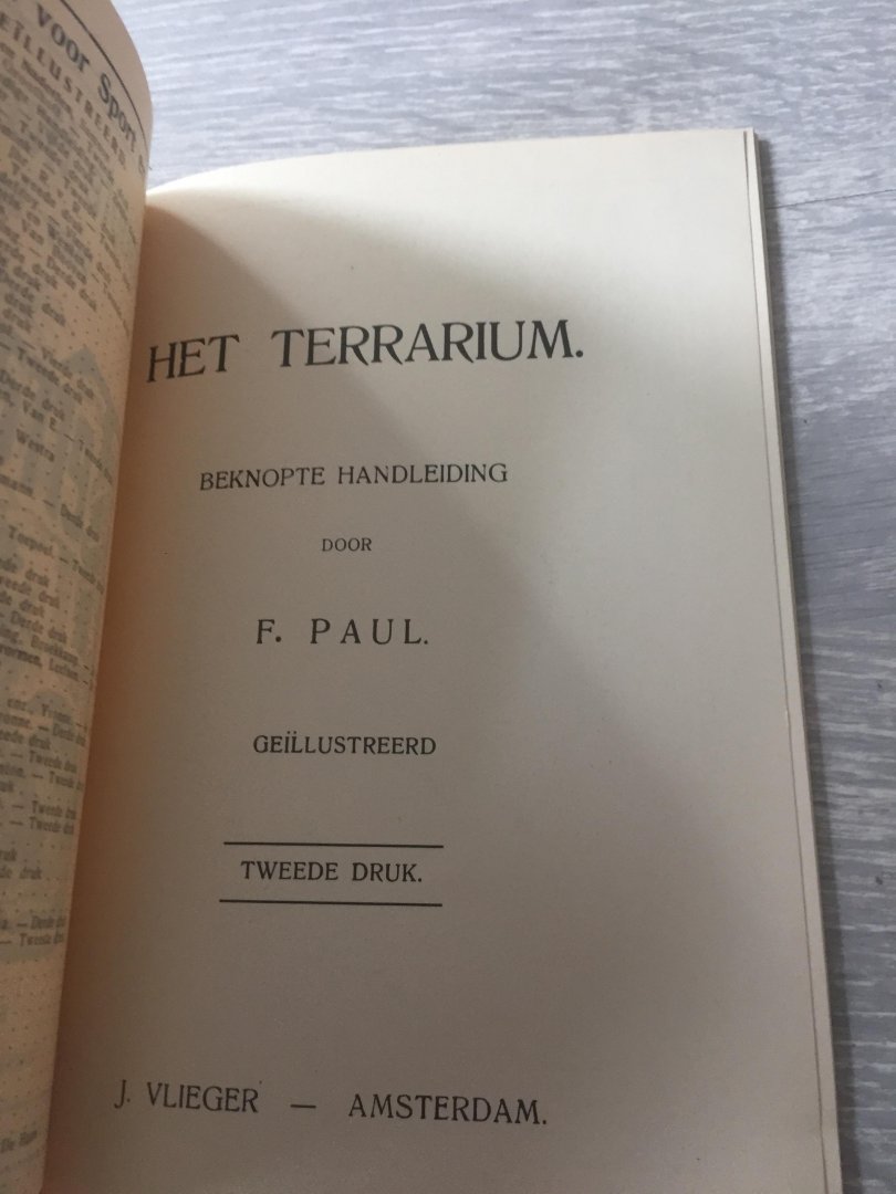 Paul - Beknopte handleiding voor het terrarium