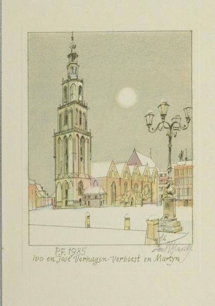 Benes, Karel. - Nieuwjaarswens Ivo en José Verhagen-Verbiest en Martijn