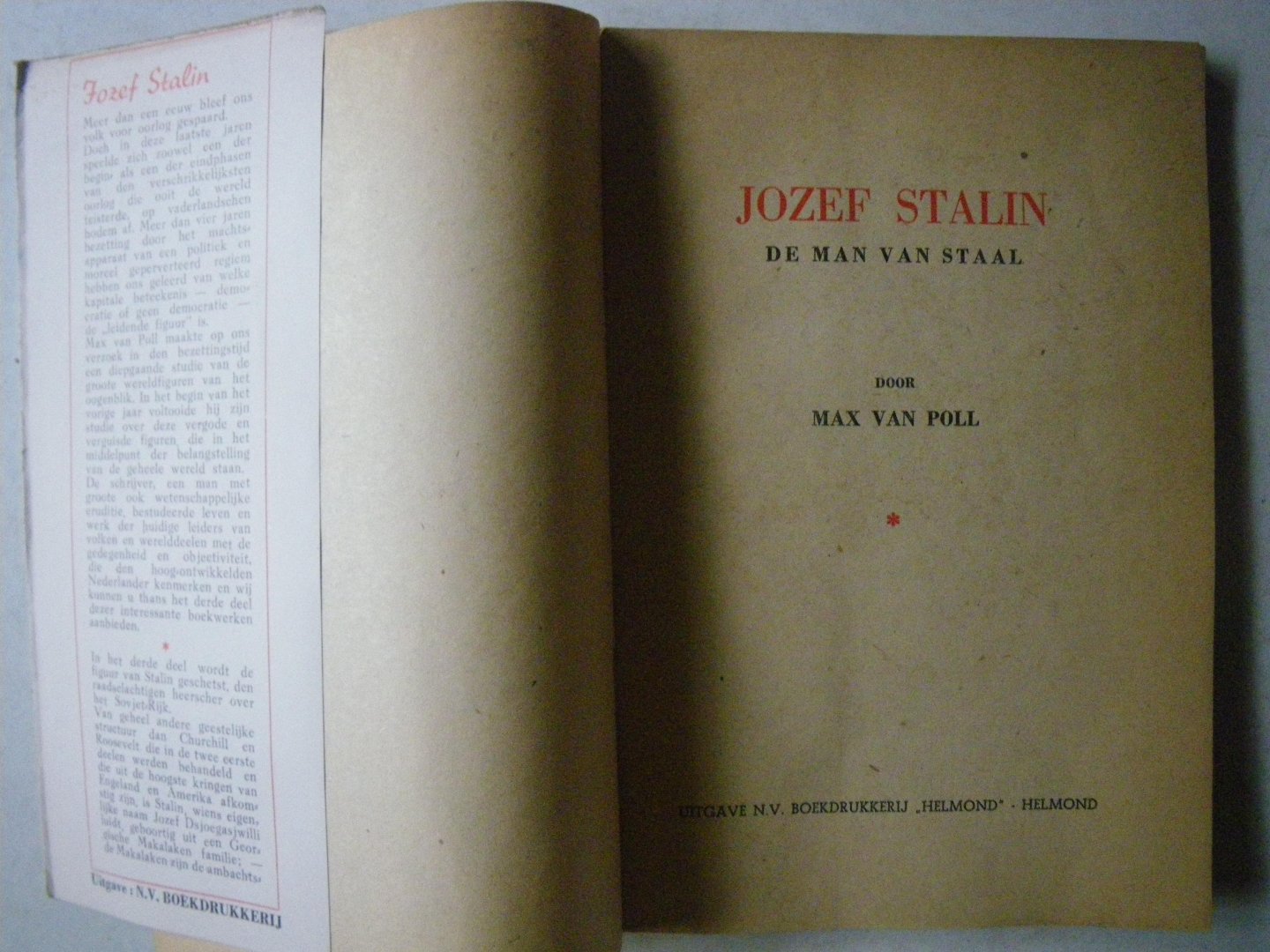 Poll van Max - Jozef Stalin de man van staal