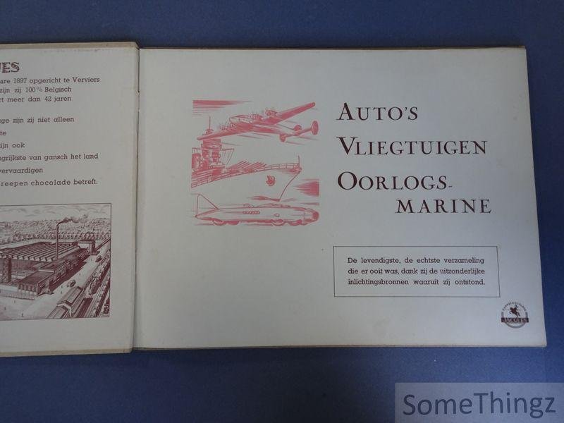 N/A. - Superchocolade Jacques. - Jacques. Auto's, vliegtuigen, oorlogsmarine.  De levendigste, de echtste verzameling die er ooit was, dank zij de uitzonderlijke inlichtingsbronnen waaruit zij ontstond.