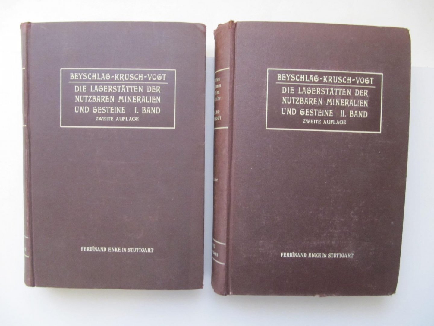 Beyschlag-Krusch-Vogt - Die Lagerstatten der Nutzbaren Mineralen und Gesteine I. en II. Band