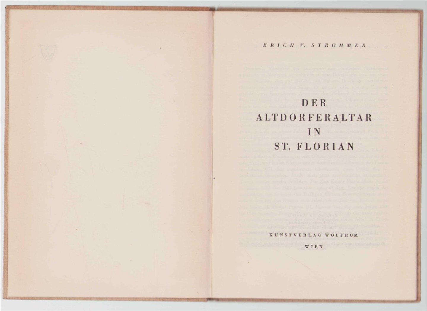 Erich V Strohmer - Der Altdorferaltar in St. Florian
