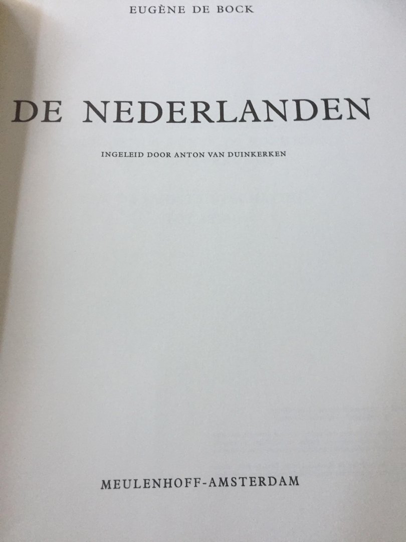 Eugene de Bock - De Nederlanden
