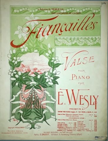 Wesly, E.: - Fiançailles. Valse pour piano
