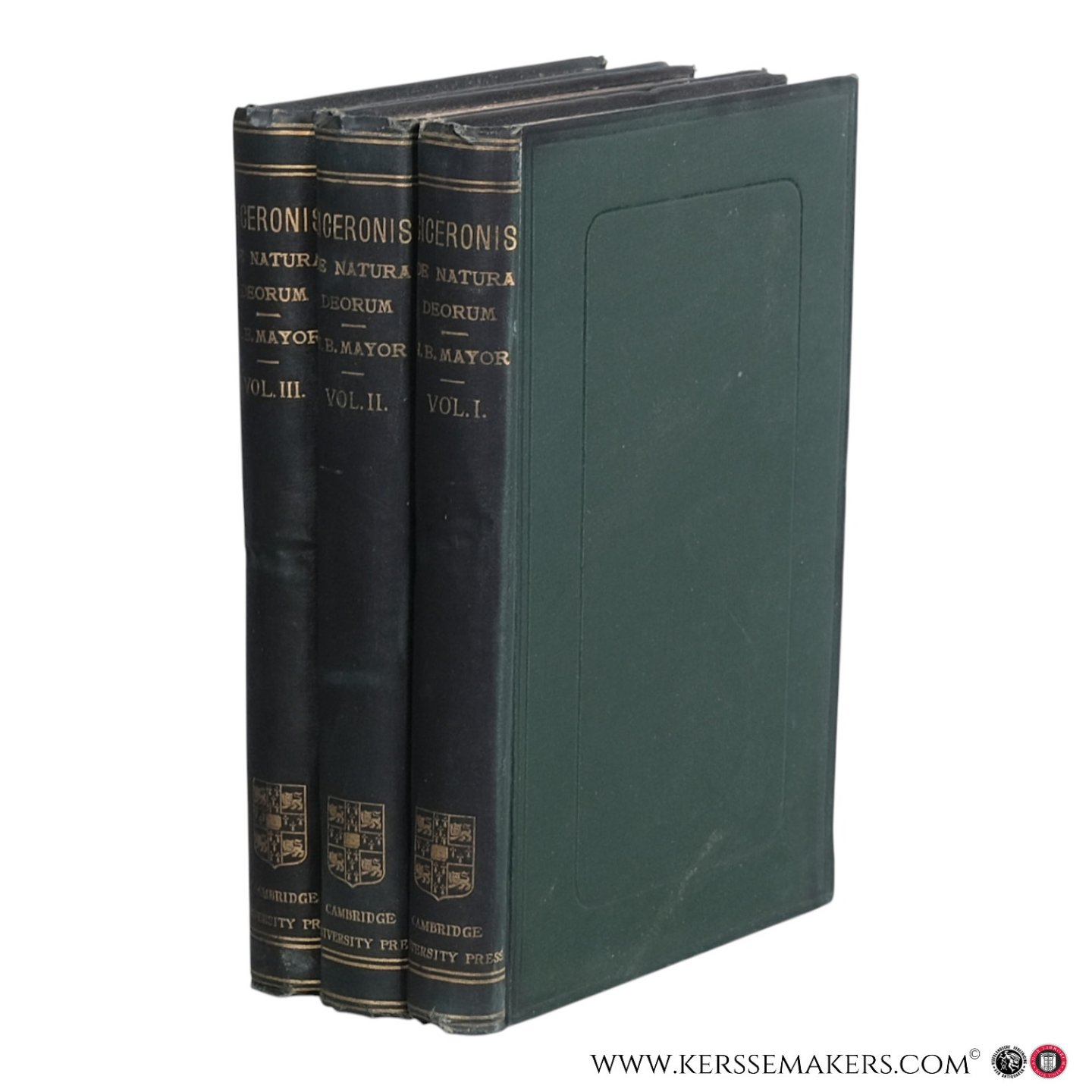 Cicero, Marcus Tullius / Mayor, Joseph B. / Swainson, J.H. - De Natura Deorum. Libri tres. With introduction and commentary. Together with a new collation of several of the English manuscripts. [3 volumes].