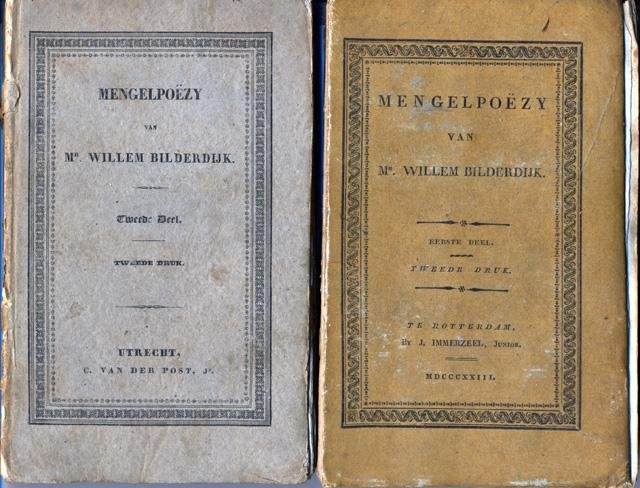 Bilderdijk, Willem - Naamlijst van de Inteekenaren + Mengelpoëzy. Tweede deel