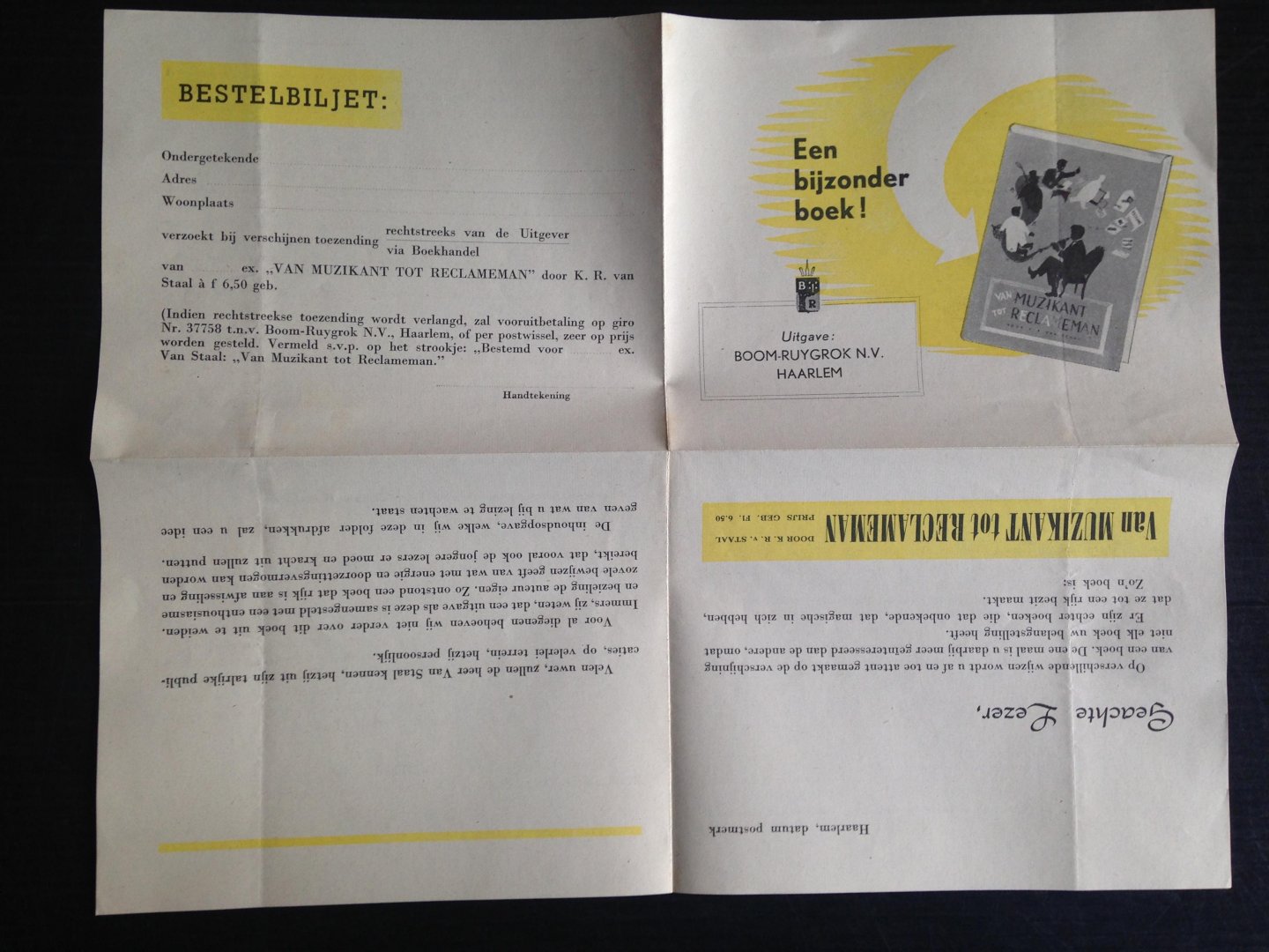  - Folder Uitgeverij Boom-Ruygrok NV