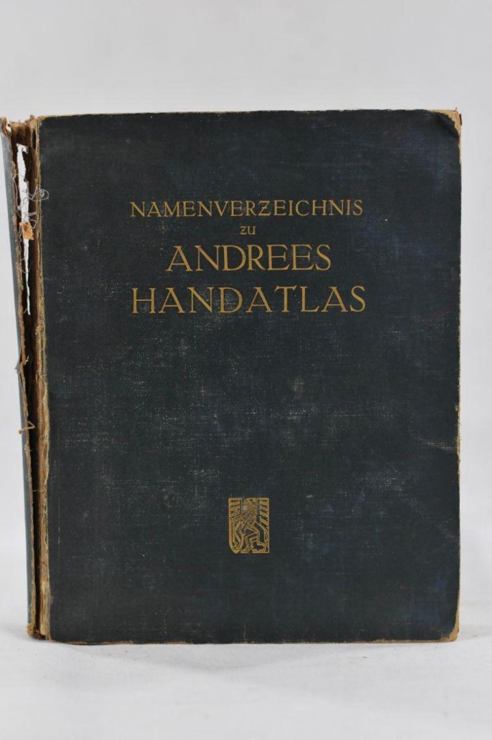 diversen - Namenverzeichnis zu Andrees Handatlas Siebente Auflage (3 foto's)