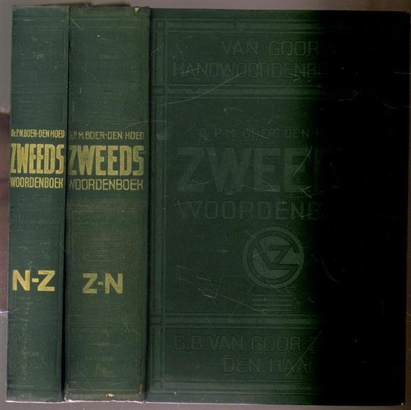 Boer-den Hoed, P.M. - Zweeds handwoordenboek ( Dl. 1: Zweeds-Nederlands. Dl. 2: Nederlands-Zweeds )