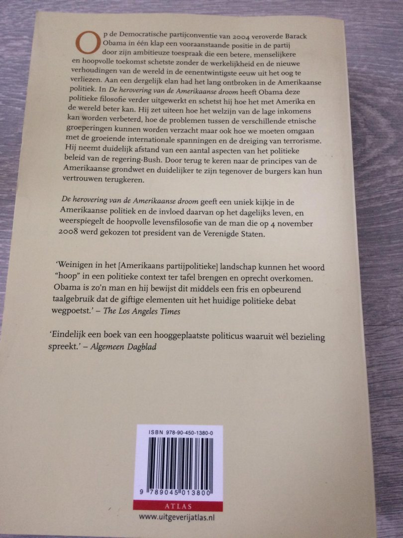 Obama, Barack - De herovering van de Amerikaanse droom