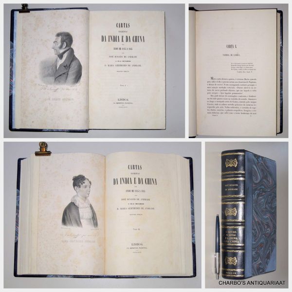 ANDRADE, JOSE IGNACIO, - Cartas escriptas da India e da China nos annos de 1815 a 1835.