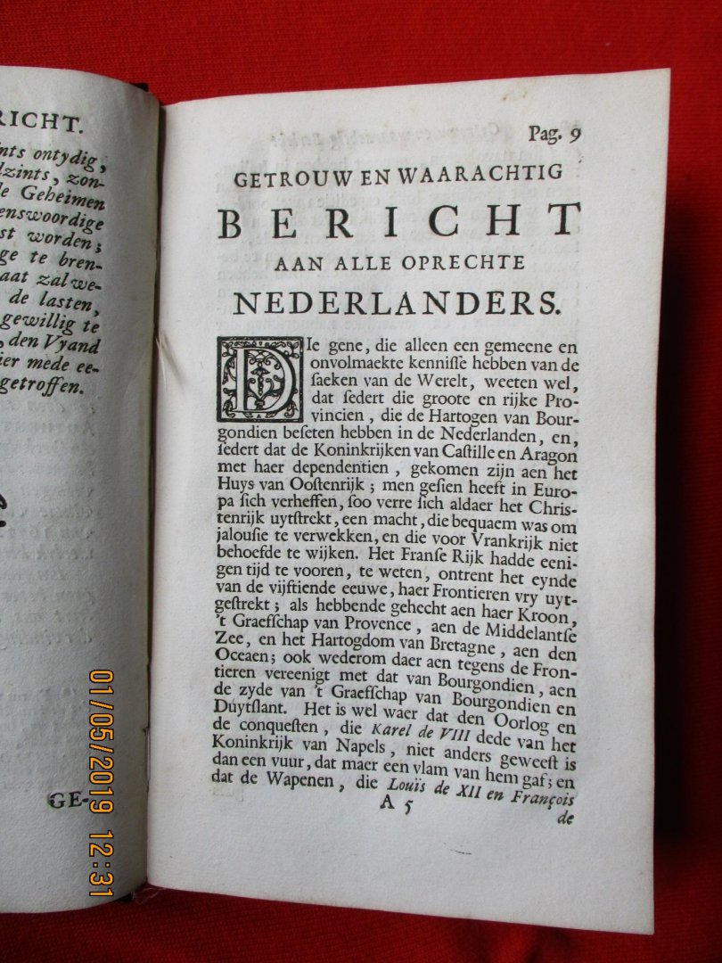 Loveringh, Jacobus - Getrouw en waarachtig bericht voor alle oprechte Nederlanders; Betreffende het geene voorgevallen is in de dorpen Bodegrave en Swammerdam, en de wreedheden die de Franschen aldaar in den jaere 1672 gepleegt hebben...