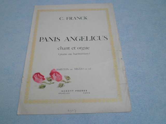 FRANCK CÉSAR - PANIS ANGELICUS chant et orgue  Baryton ou Mezzo en sol