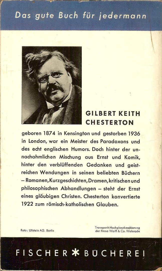 Chesterton, Gilbert Keith Mit Zeichnungen von Fritz Fischer. - Das Geheimnis des Pater Brown