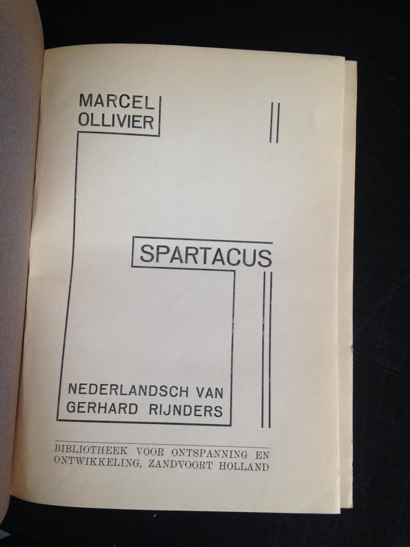 Olivier, Marcel - Spartacus, [geschiedenis]
