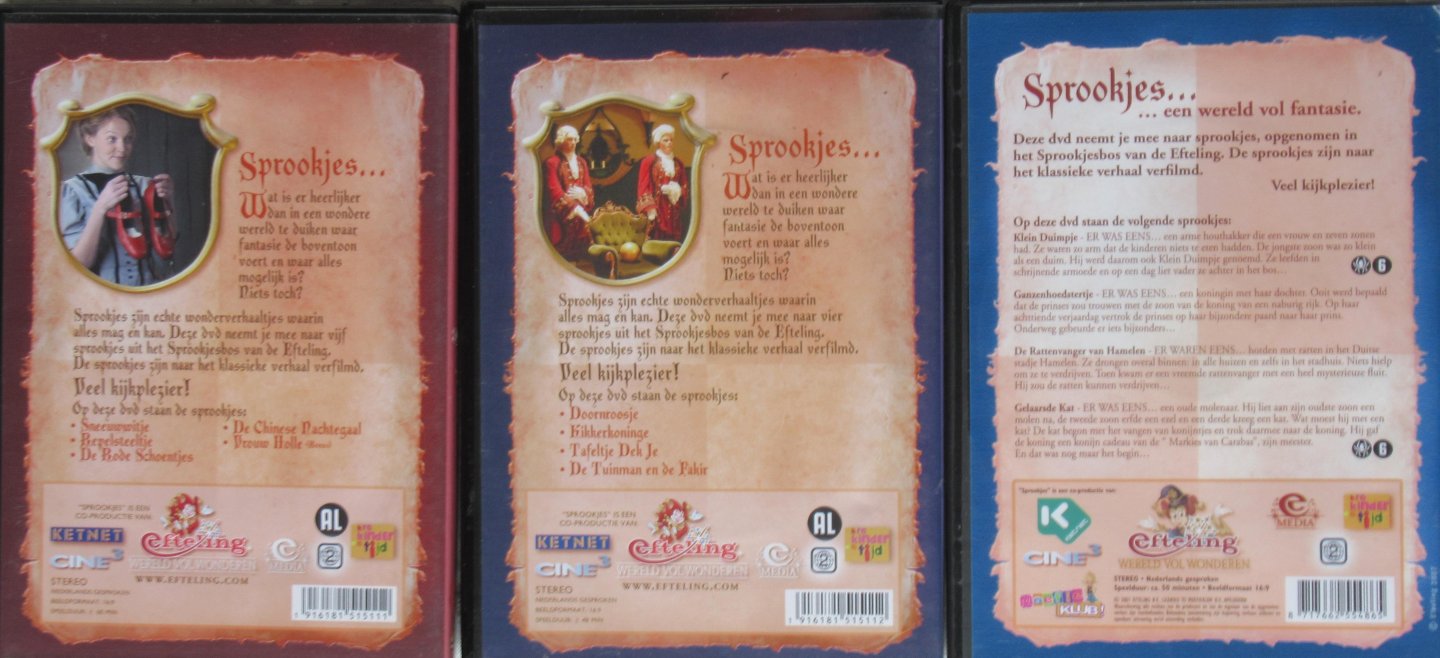 Decleir, Jan - Sprookjes van de Efteling. Deel I; DeelI; Deel IV