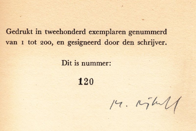 Nijhoff, M. - H. Marsman; Toespraak, gehouden bij de opening van een Marsman tentoonstelling in den boekhandel Broese te Utrecht op Zaterdag 5 October 1940
