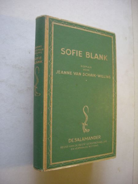 Schaik-Willing, Jeanne van - Sofie Blank. Roman