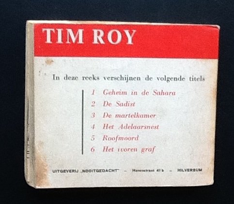 nn. - De martelkamer  Tim Roy detective beeldverhaal no 3