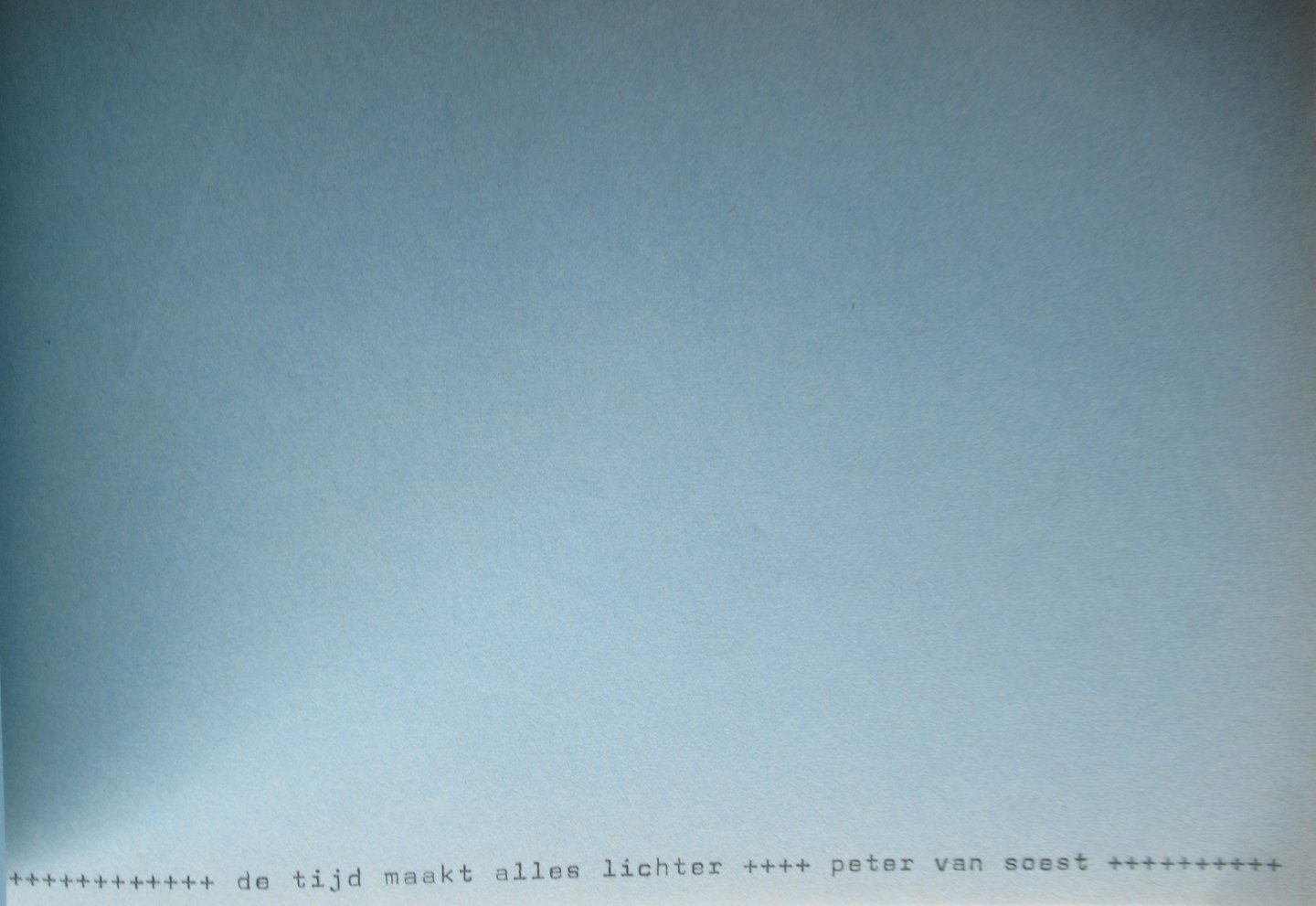 Soest, van Peter - De tijd maakt alles lichter