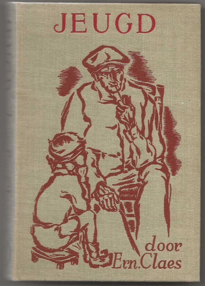 Claes, Ern. Bandontwerp, schutbladversiering  en frontispice van M. van Coppenolle - Jeugd / Driejaarlijkse Staatsprijs Belgie voor verhalend proza 1942