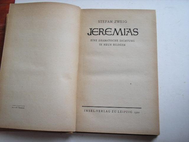 Zweig, Stefan - Jeremias. eine dramatische Dichtung in neun Bildern