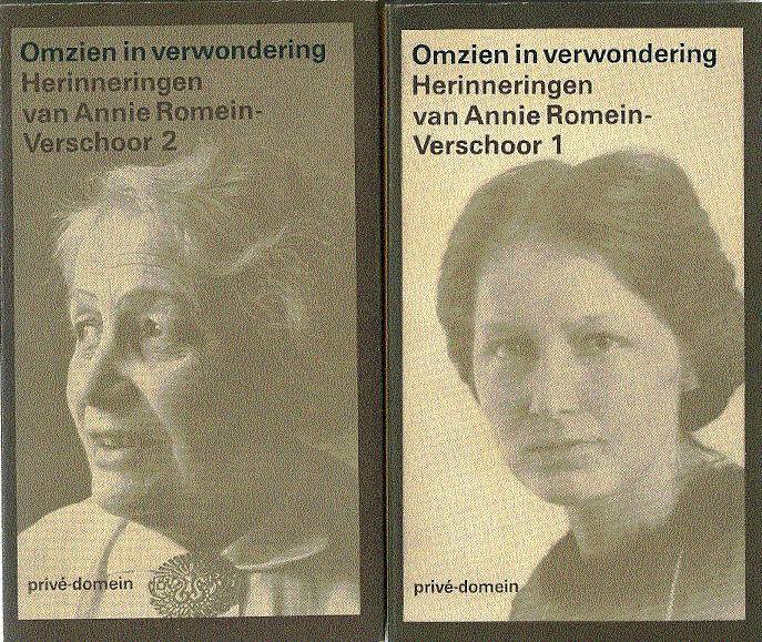 Romein - Verschoor  Annie - Onzien in herinnering  deel  1  en 2