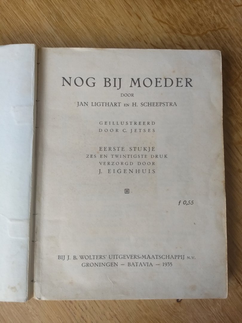 Lighthart, Jan en H. Scheepstra - Geïllustreerd door C. Jetses - NOG BIJ MOEDER - eerste stukje - 26e druk