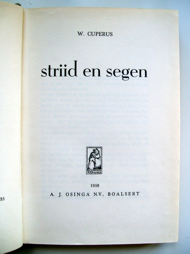 Cuperus, W. - Strijd en segen (FRIES)