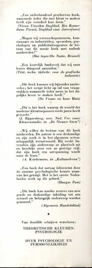 Oegema van der Wal, Th. - Proeve ener practische kleurenpsychologie