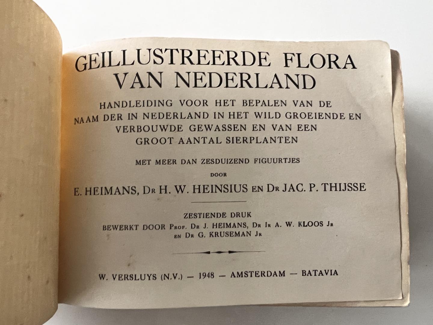 E. Heimans, Dr H.W. Heinsius en Dr Jac. P. Thijsse - Geillustreerde flora van Nederland