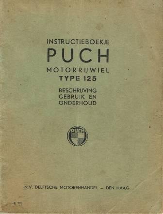  - PUCH Origineel Instructieboekje.