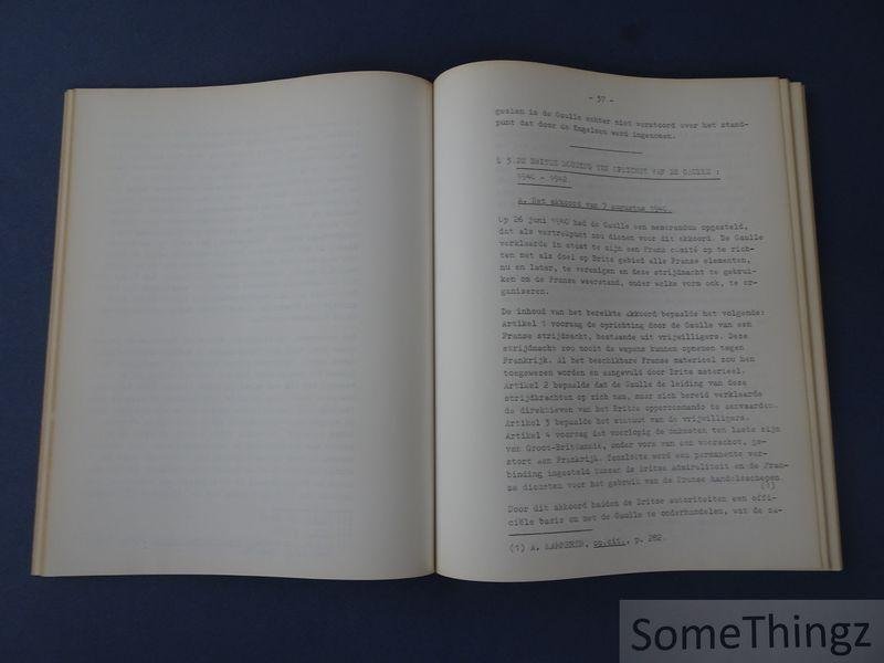 Bodifée, Robert. - De relaties tussen Generaal De Gaulle en Winston Churchill gedurende de Tweede Wereldoorlog.
