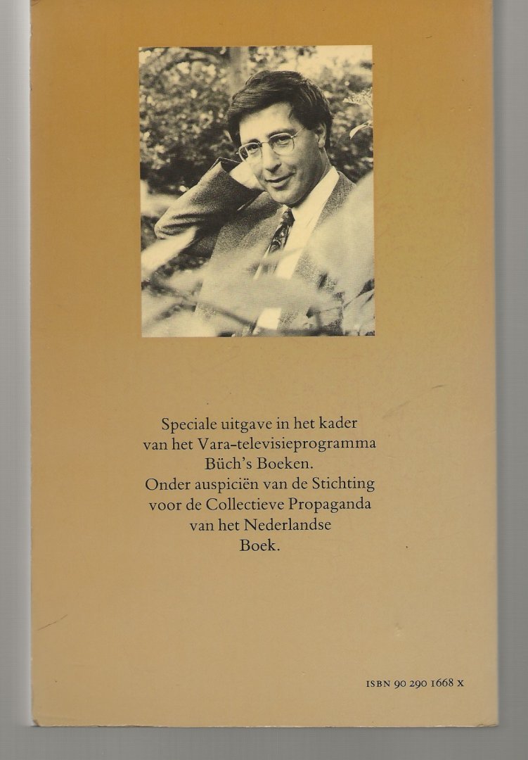 Biesheuvel J.A.M.  foto op achterzijde omslag Dirk Ketting - De weg naar het licht en andere verhalen. Speciale uitgave in het kader van het VARA TV-programma Büch`s Boeken