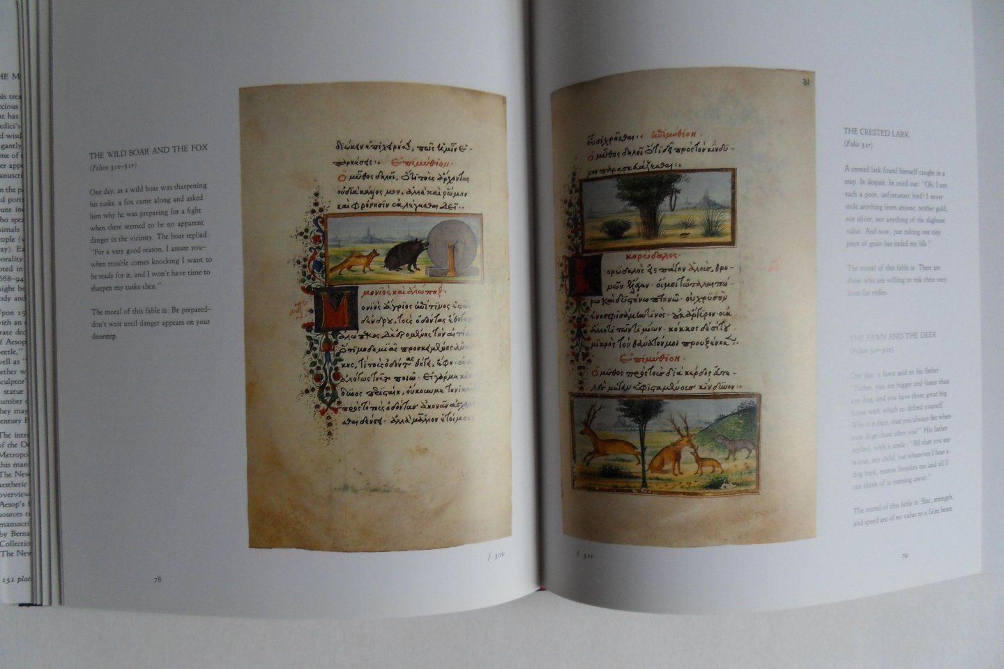 McTigue, Bernard (translated from the Greek); Fahy, Everett (introduction by). - The Medici Aesop. - Spencer MS 50. - From the Spencer Collection of the New York Public Library.