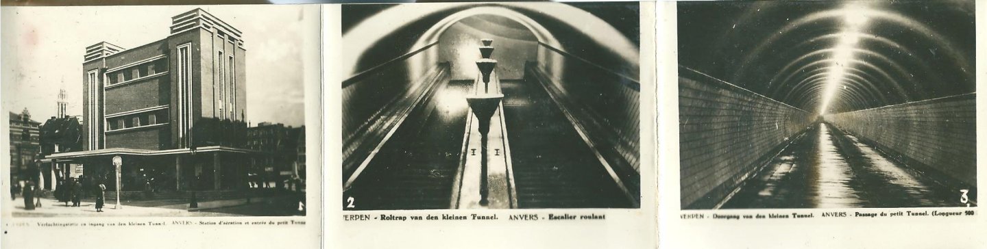 Anoniem - Oud souvenir album: Tunnels Antwerp