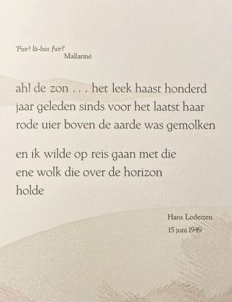 LODEIZEN, Hans - 'Ah! De zon...' (Met een gesigneerd druksel in kleuren door Christiaan Heeneman).