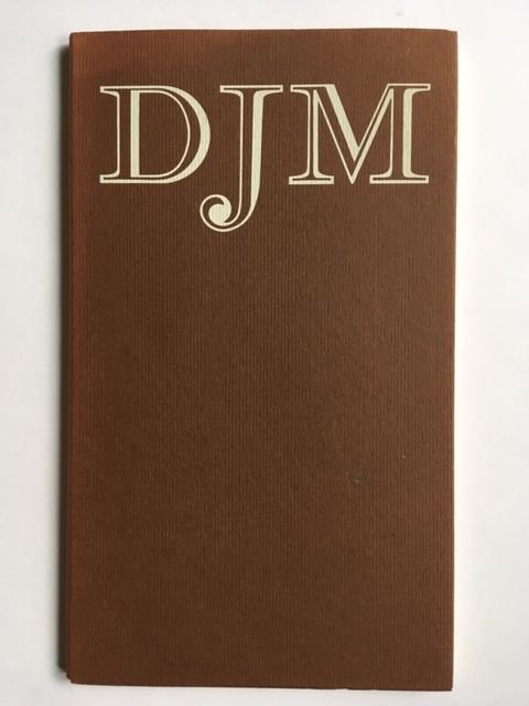Doorenbos, Dr. Ir. J., Maltha, Ir. D.J. - DJM over Dirk Jan Maltha