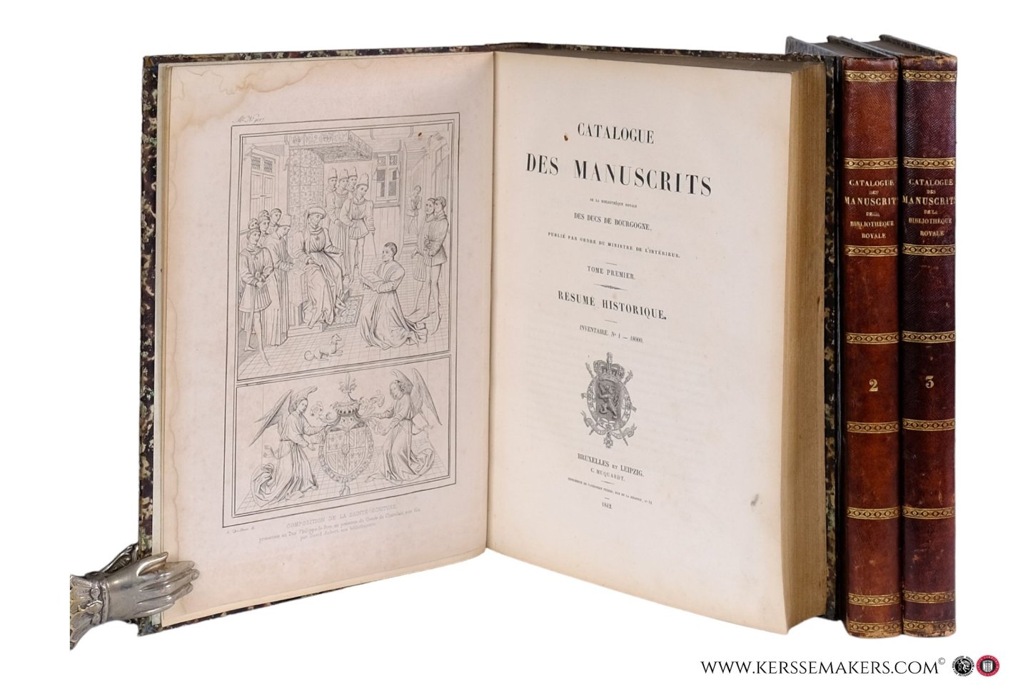Ducs de Bourgogne: - Catalogue des Manuscrits de la Bibliothèque Royale des Ducs de Bourgogne, publié par Ordre du Ministre de l'Intérieur [ 3 volumes ] 1. Résumé historique Inventaire No 1-18000. 2-3. Répertoire méthodique première partie & deuxième partie.