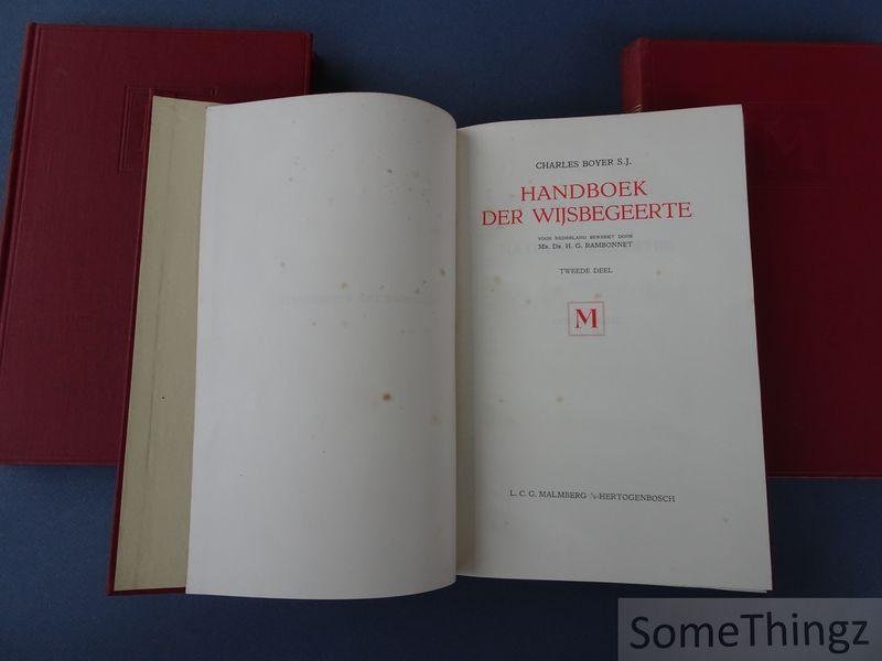 Charles Boyer. - Handboek der wijsbegeerte. Deel I, II en III.