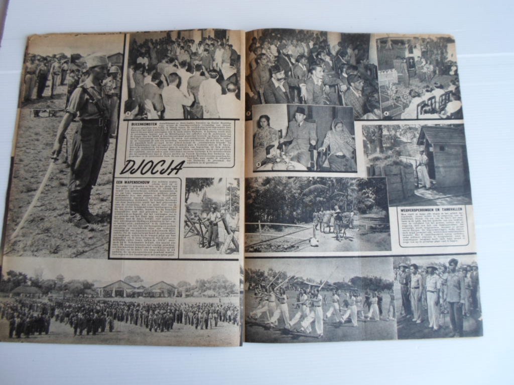 Indie Artikel - In en om Djocja, een reportage uit het hart van de republiek gemaakt door een fotograaf van een Amerikaans persbureau, 4pp, Artikel Een reis met belangrijke resultaten [MP Beel], 1pp