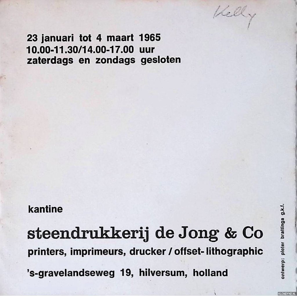Brattinga-Kooy, Willemijn & Pieter Brattinga (ontwerp) - Afdrukken van houten letters uit de verzameling van Kelly